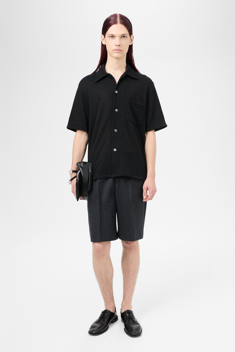 Our Legacy Box Shirt Shortsleeve Black Boucle outlook