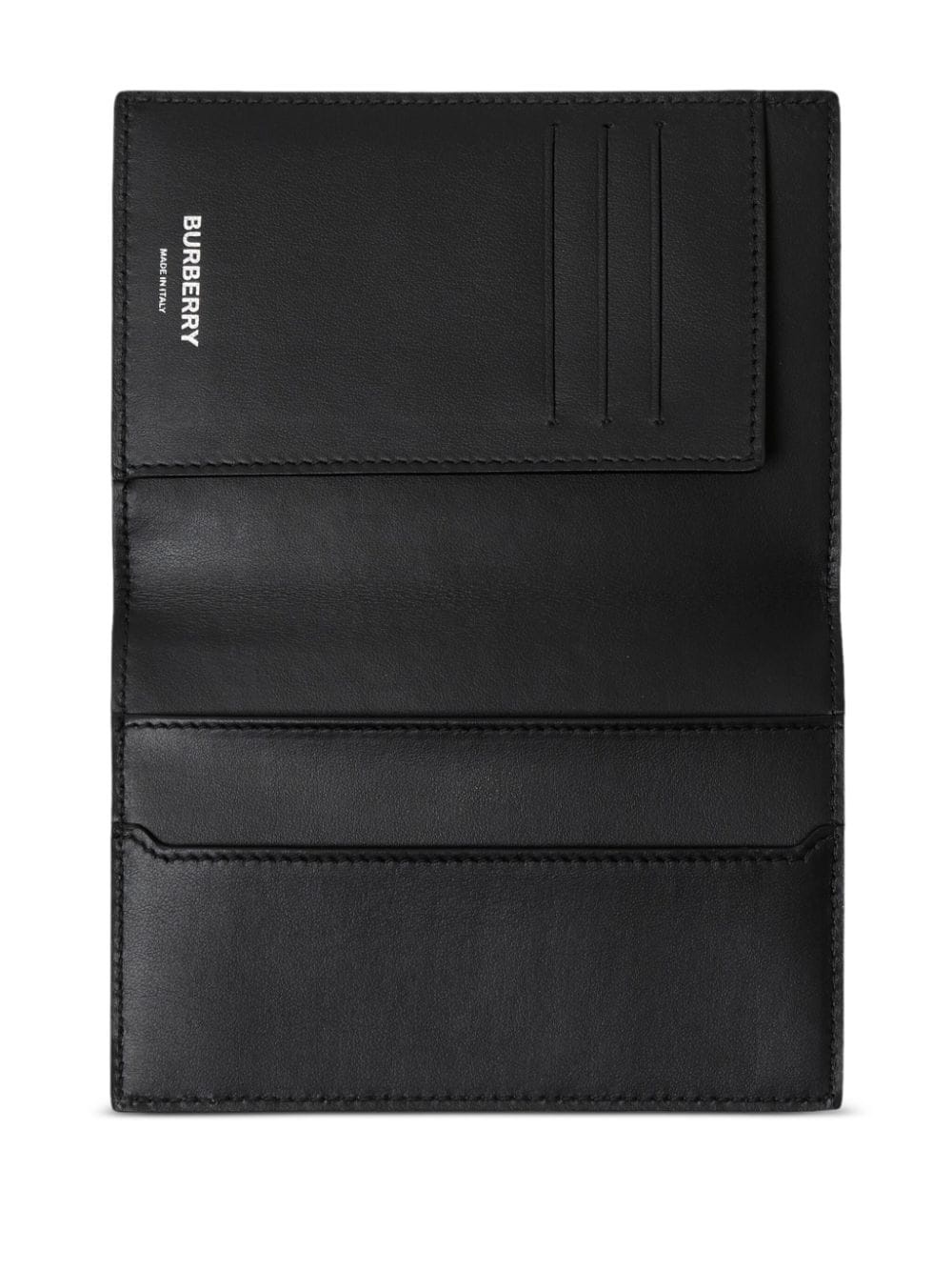 checkered leather passport holder - 3