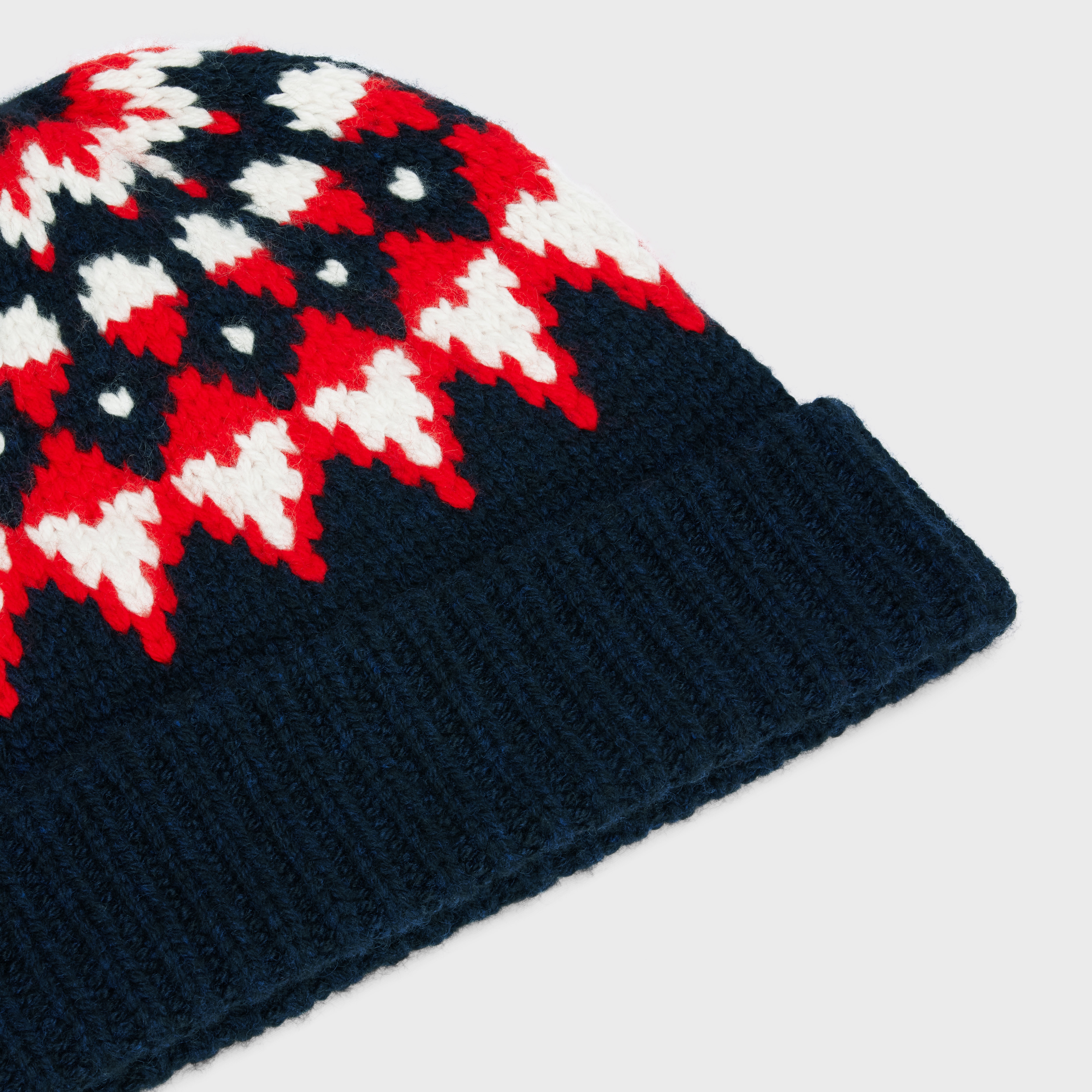 CLOCHE BUCKET HAT IN FAIR ISLE CASHMERE - 3