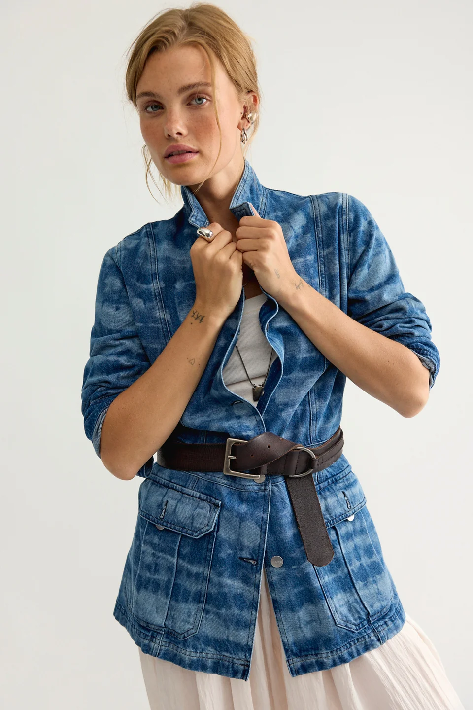 Rodebjer Miko Shibori Denim Jacket - 1