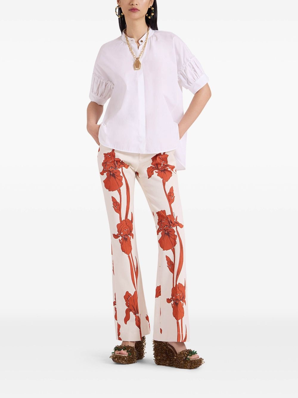 floral tailored trousers - 2