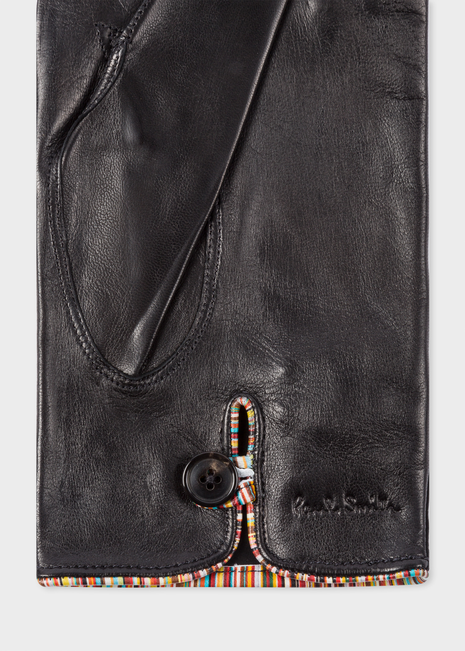 Leather Gloves With 'Signature Stripe' Piping - 3