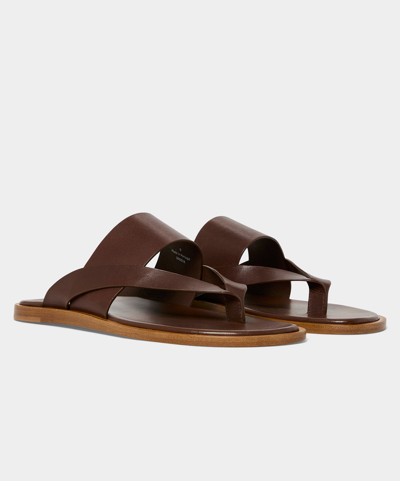 TODD SNYDER Porto Leather Crossover Sandal outlook