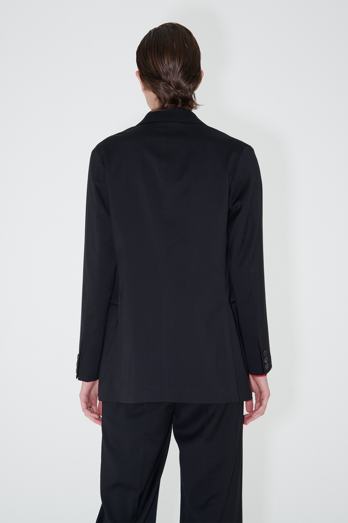 Unconstructed DB Blazer Black Worsted Wool - 4