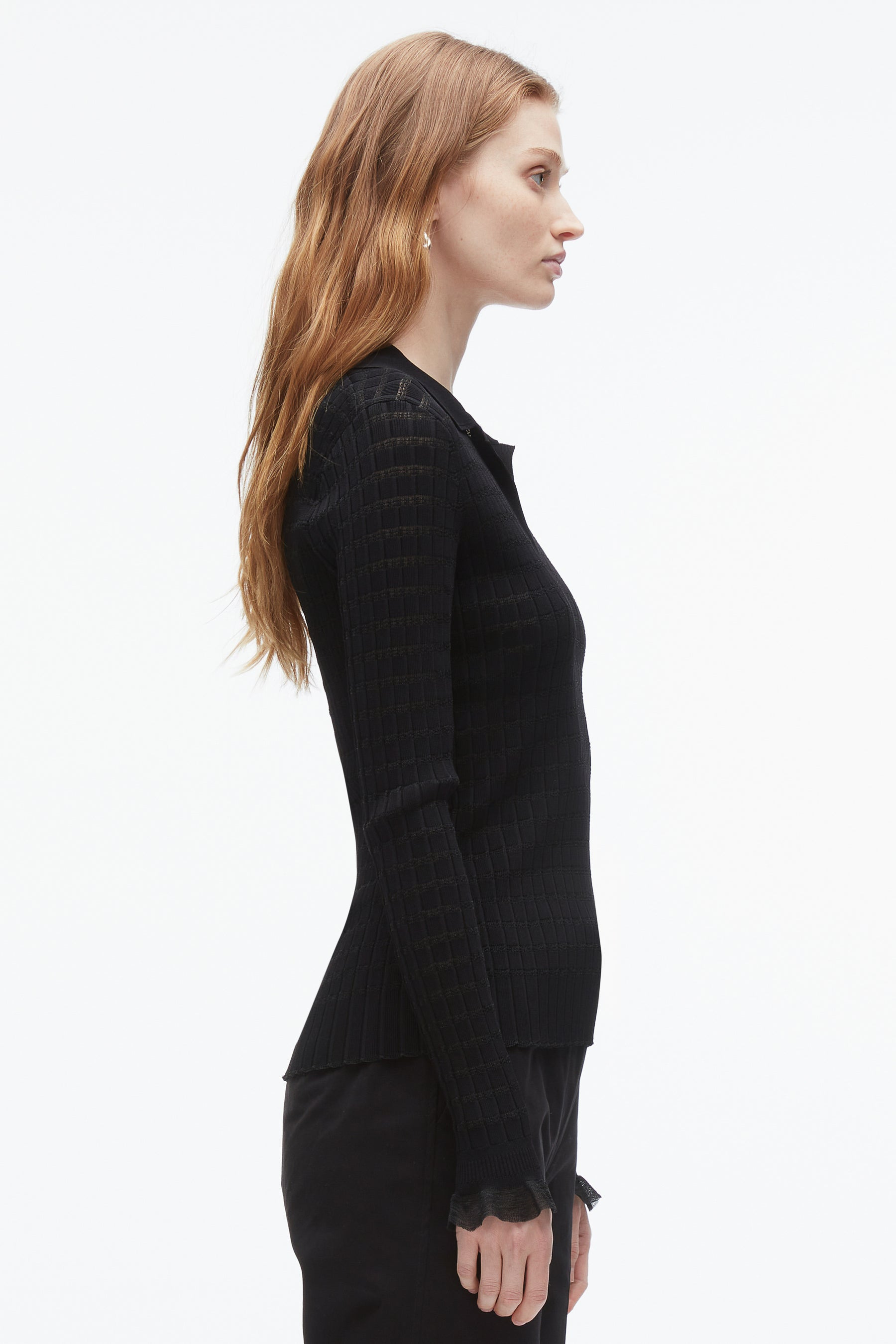 Shadow Stripe Pullover Polo - 4