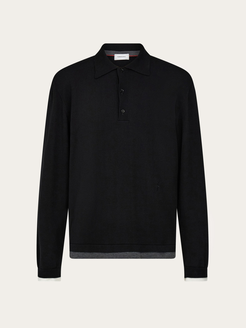 Layered long sleeved polo 1