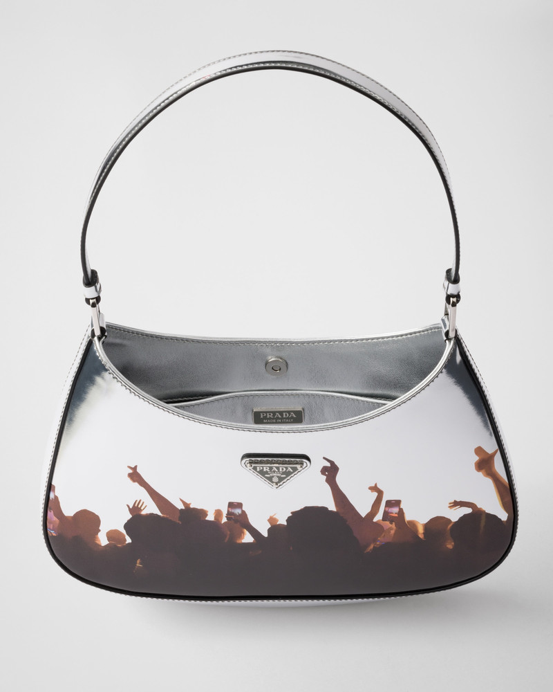 Prada Cleo printed brushed leather shoulder bag 5