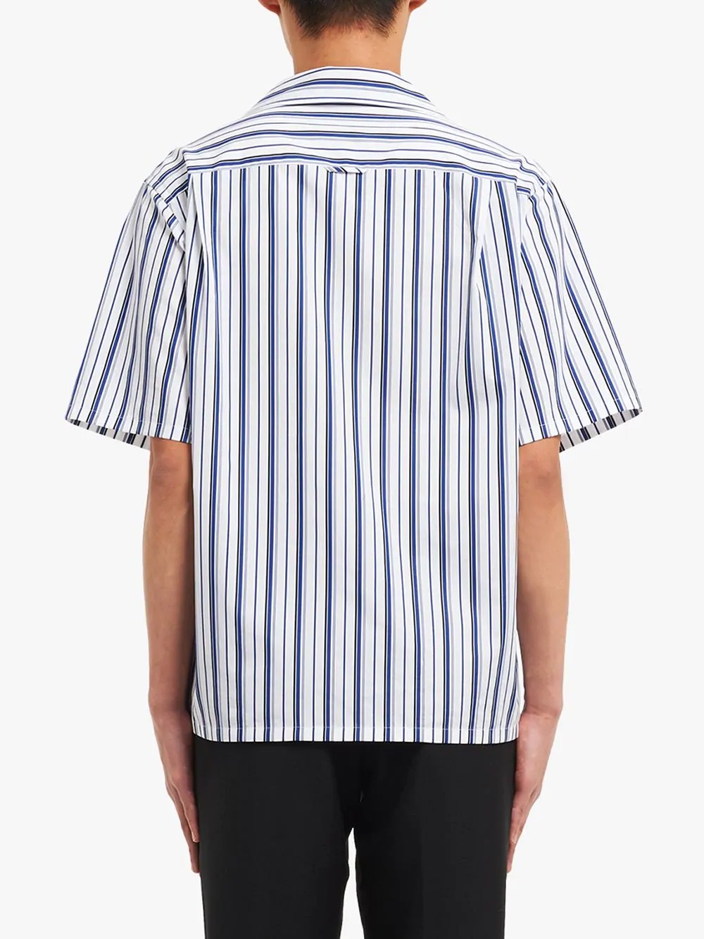 striped logo detail shirt - 4