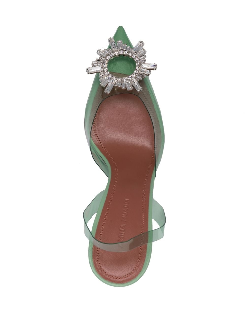 Begum crystal-buckle slingback pumps - 4