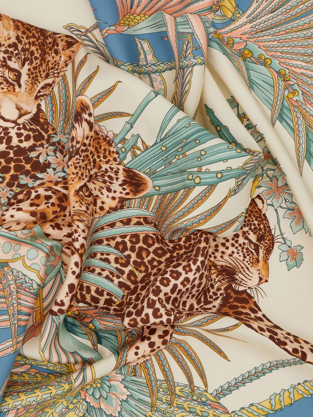 Leopard print silk scarf - 3
