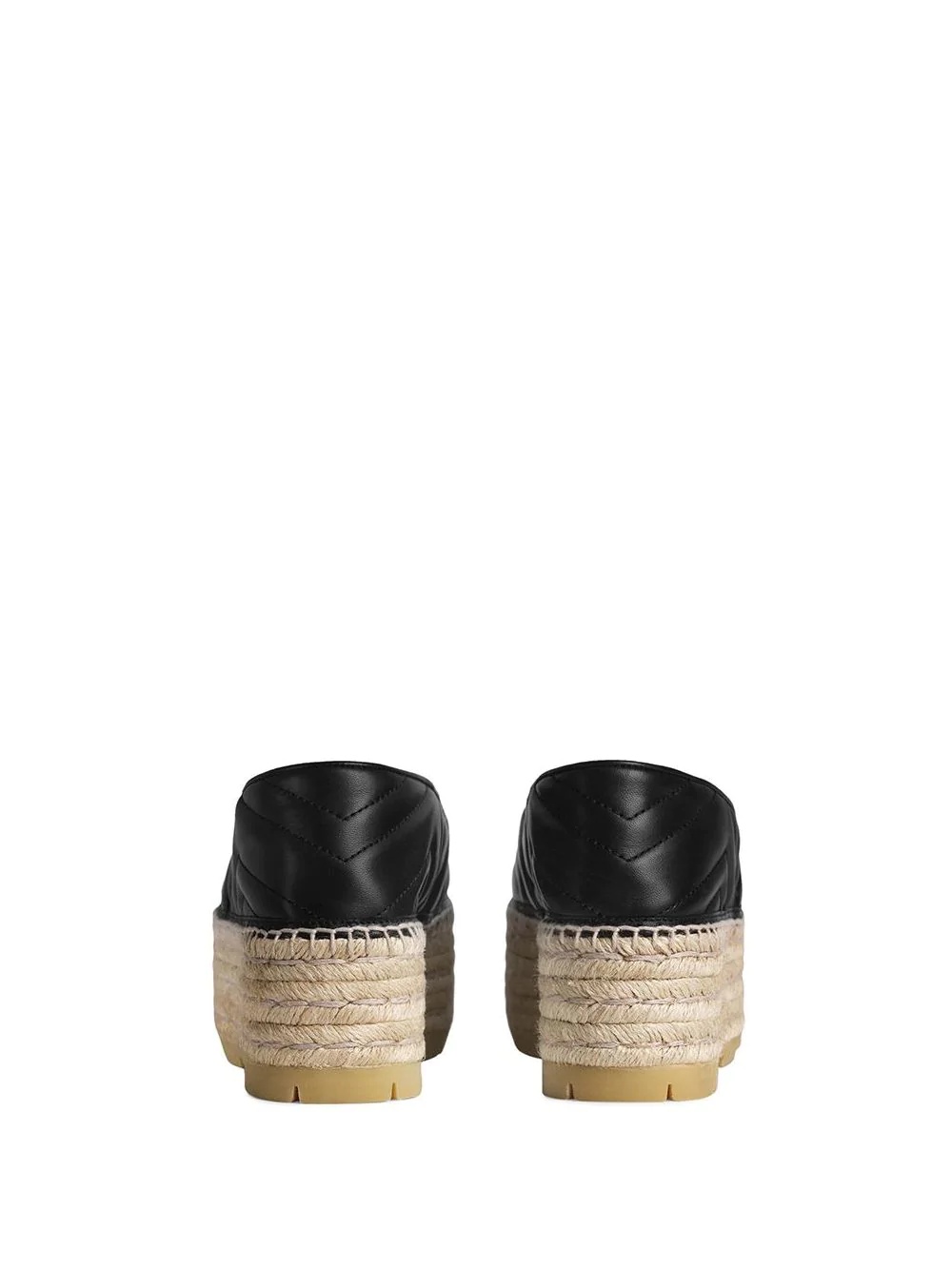 Leather espadrille with Double G - 5