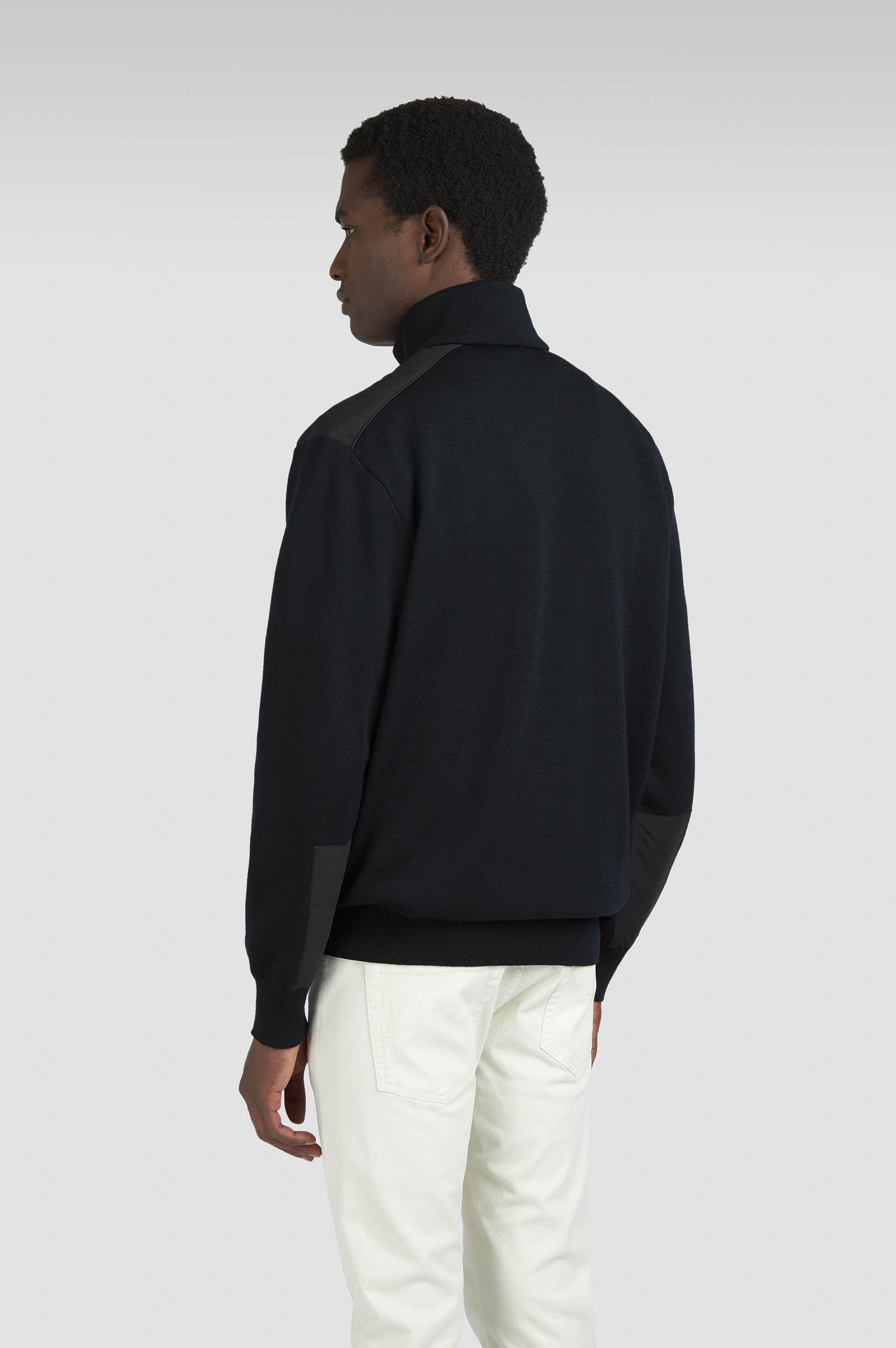 SOFT COOL TOUCH WOOL HALF ZIP SWEATER WITH TYPHOON® PLATINUM DETAILS - 3