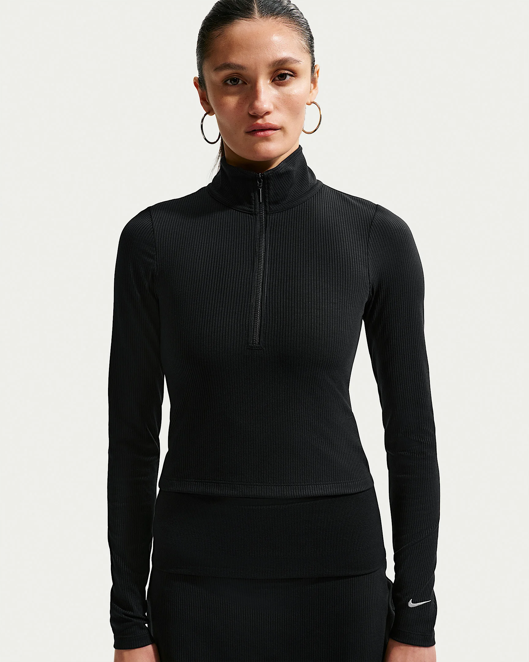 Nike Sportswear Chill Knit Women's Tight Quarter-Zip Long-Sleeve Ribbed Top - 1