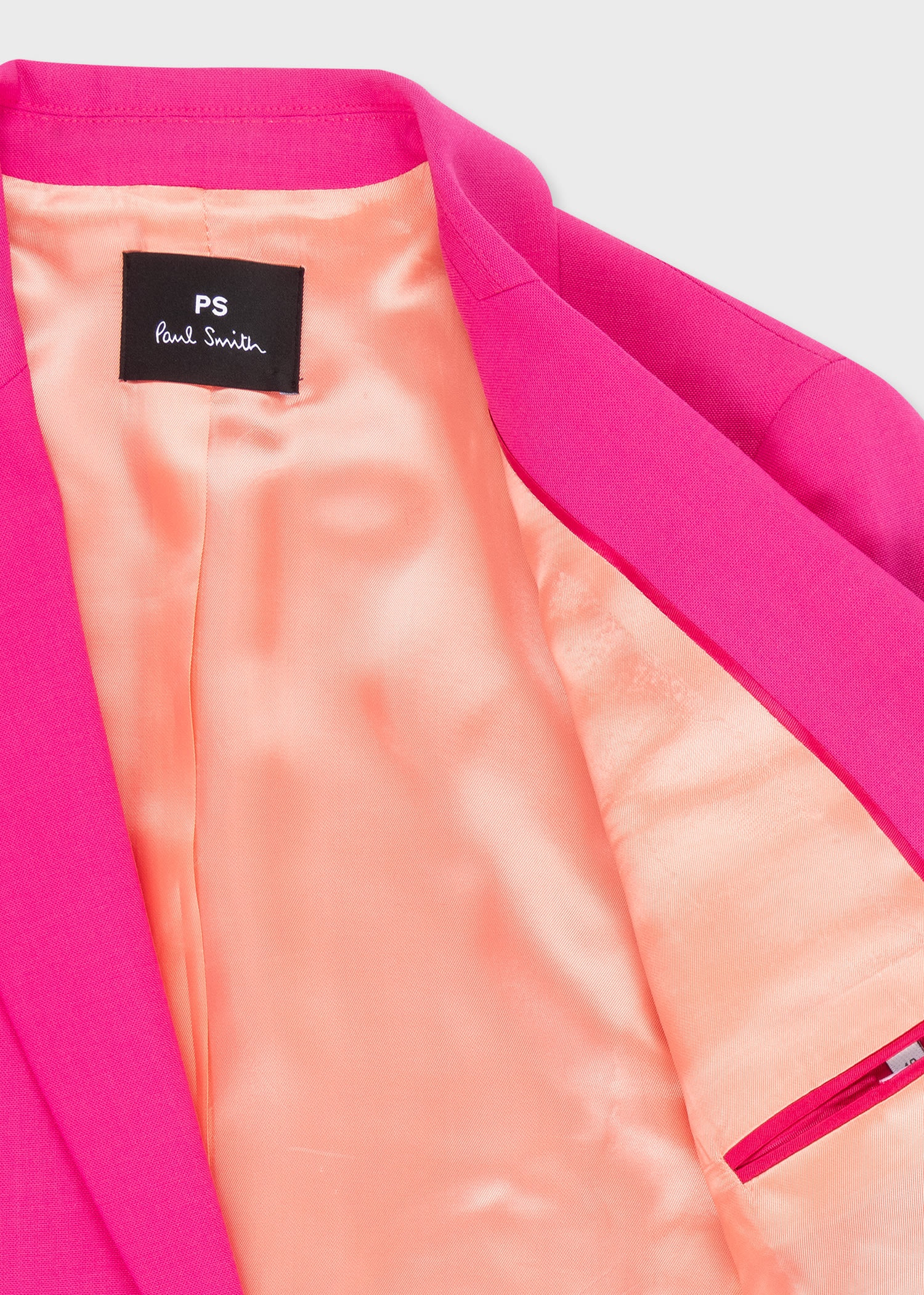 Bright Pink Wool Hopsack Blazer - 4