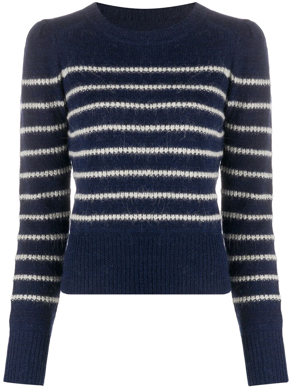 striped crew neck jumper - 1