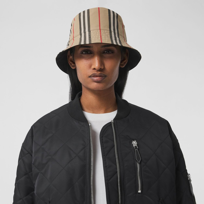Reversible Icon Stripe Cotton Bucket Hat 4