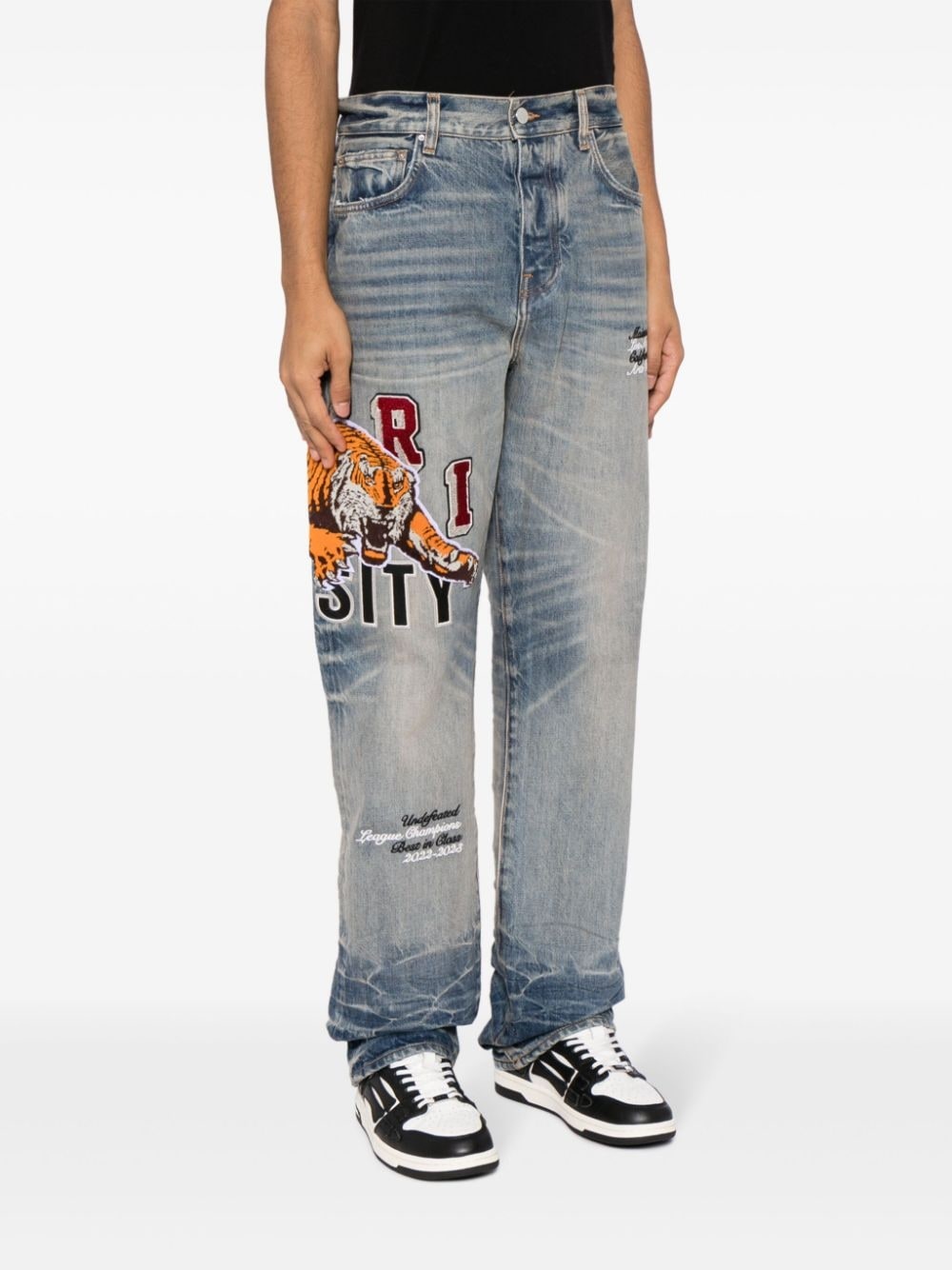 Varsity Tiger straight-leg jeans - 3