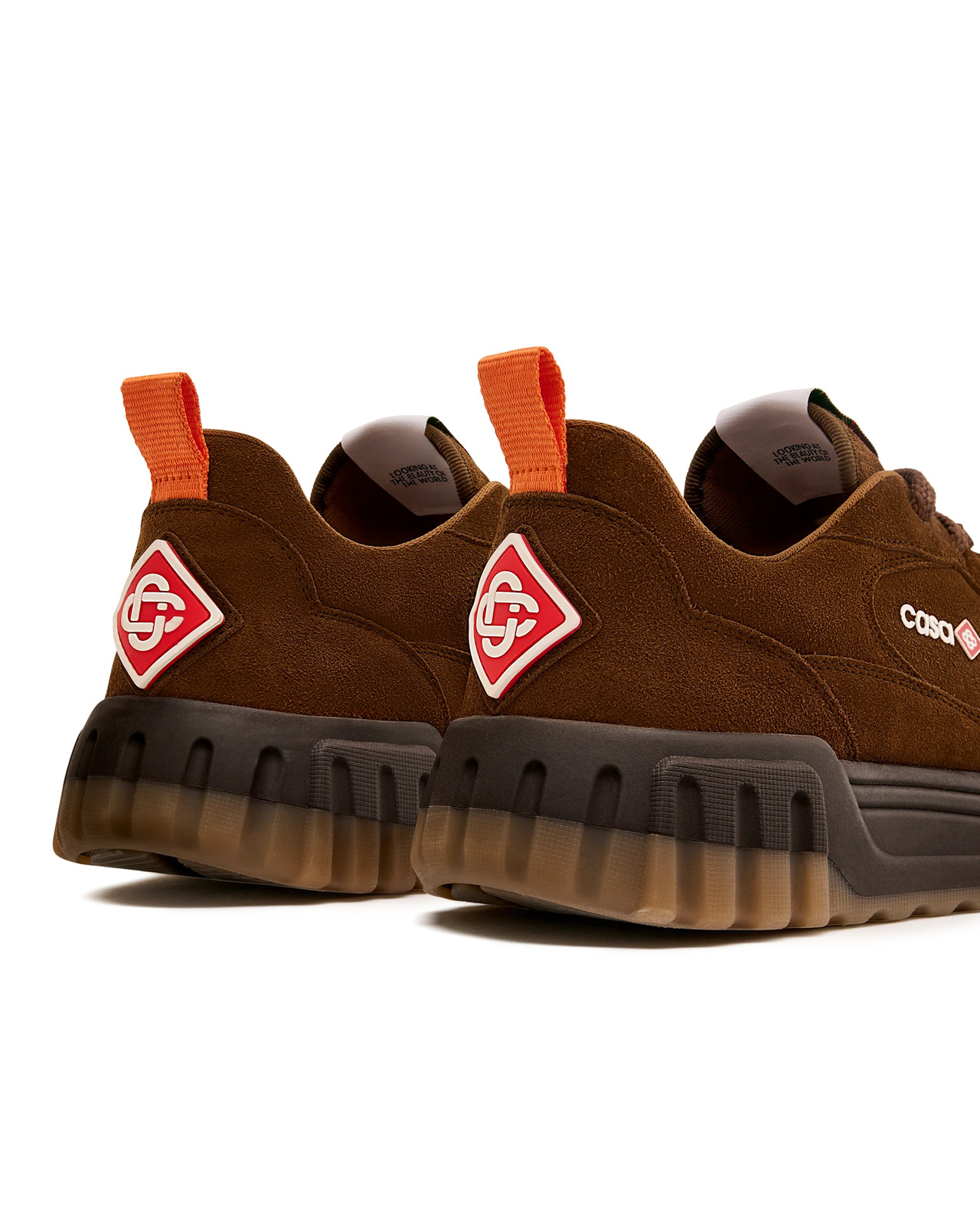 Women's Brown Suede Court Sneaker | Casablanca Paris - 11