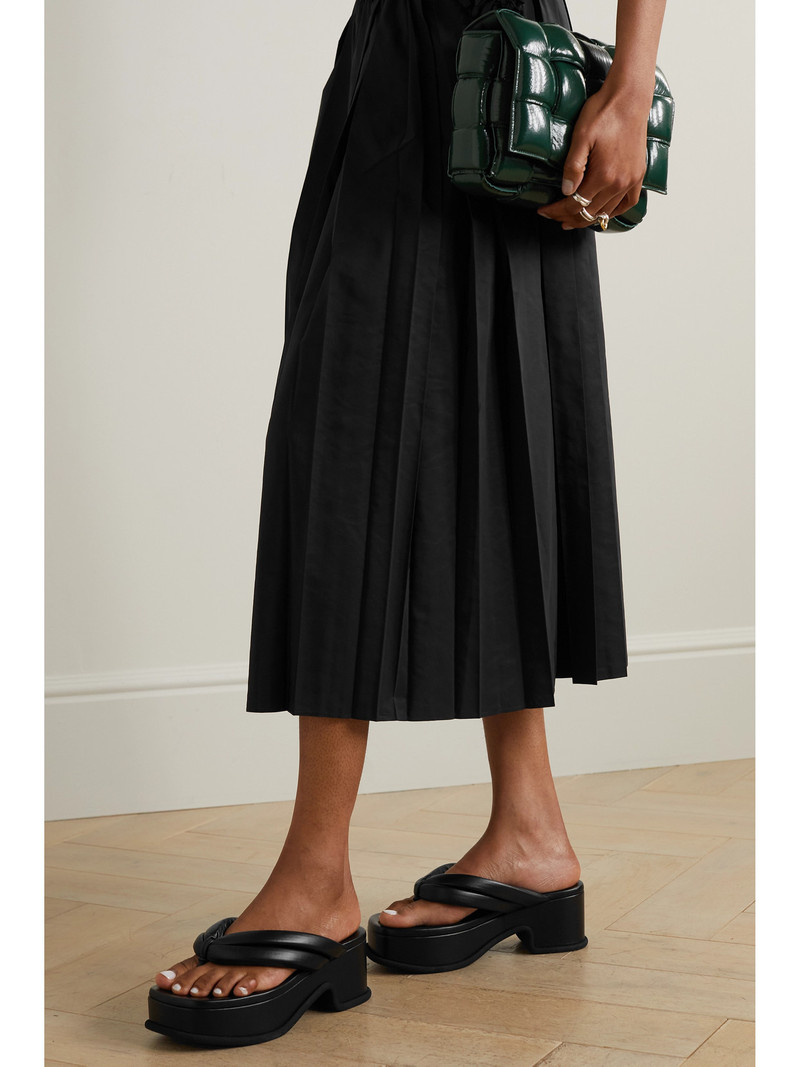 Dries Van Noten Leather Platform Sandals outlook