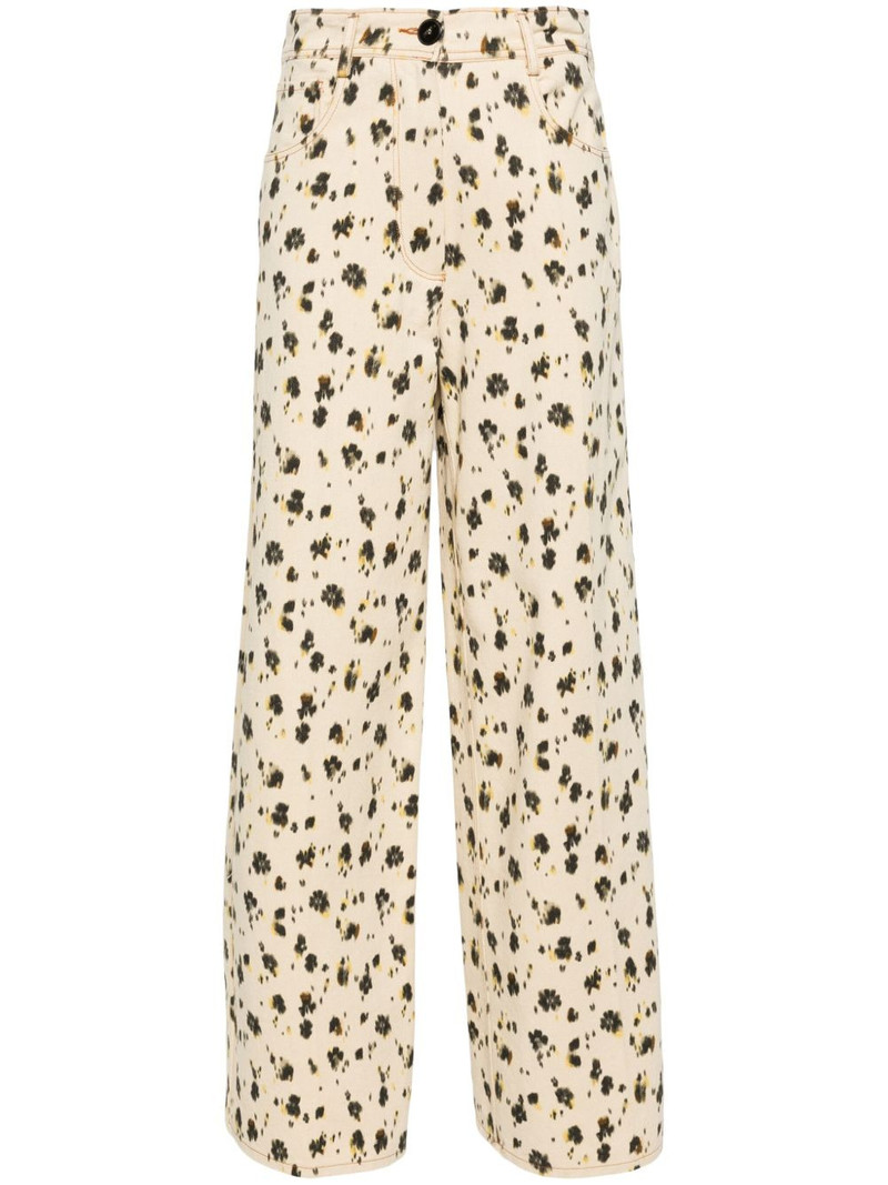 leopard-print palazzo pants 1