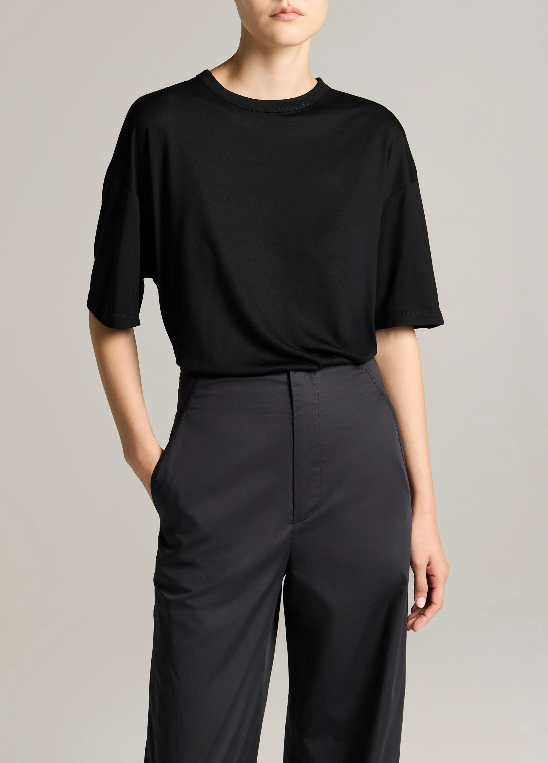 Modal-Silk Relaxed T-Shirt - 1