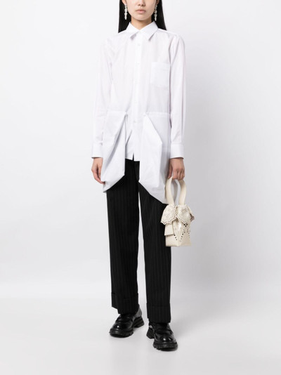 Comme Des Garçons asymmetric-hem cotton shirt outlook