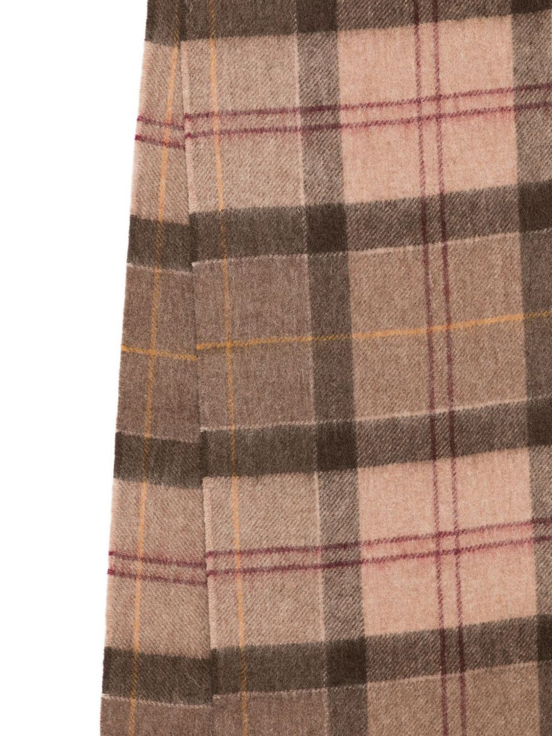Barbour tartan fringed scarf outlook