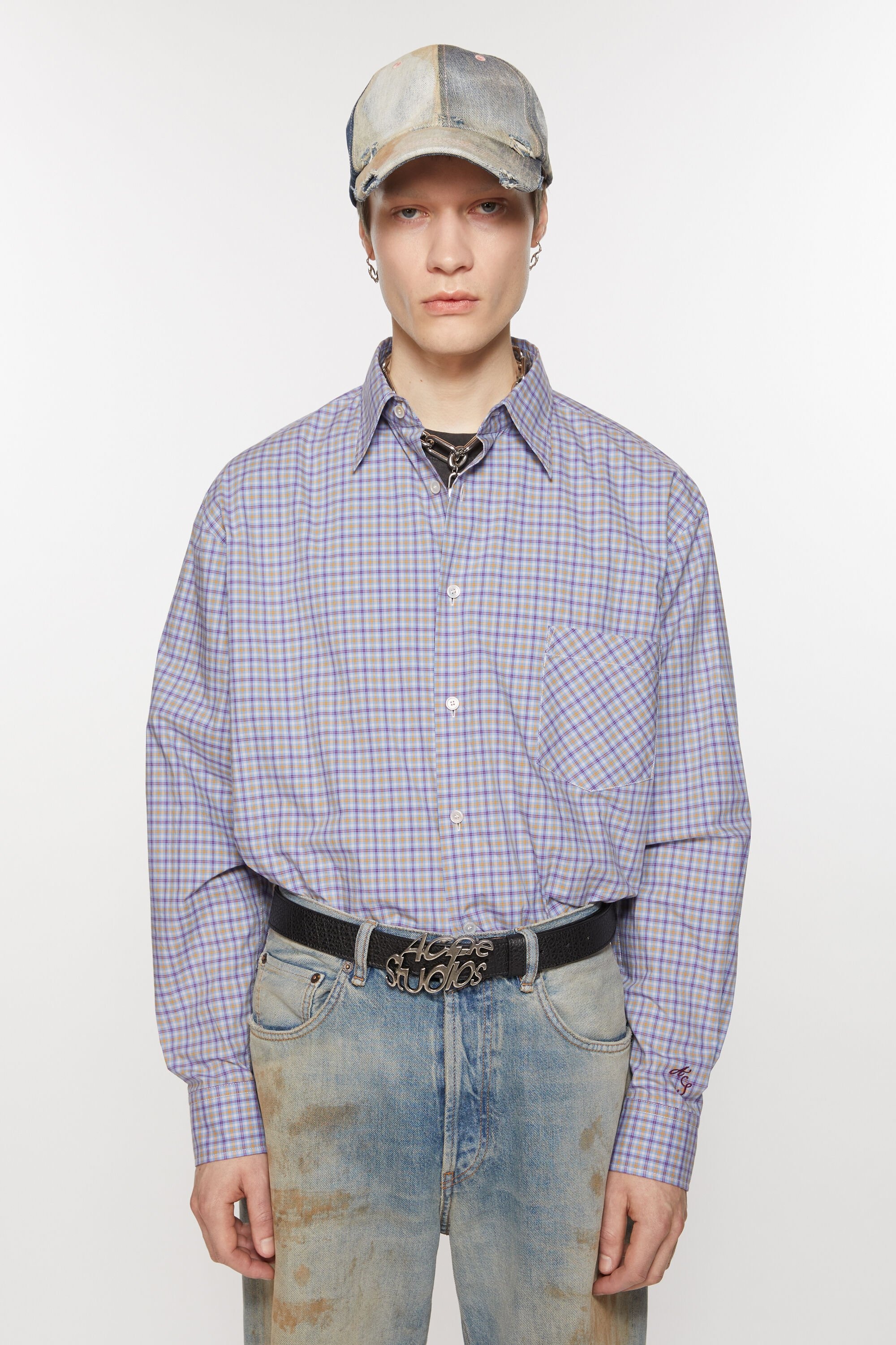Button-up shirt - Cornflower blue/yellow - 2