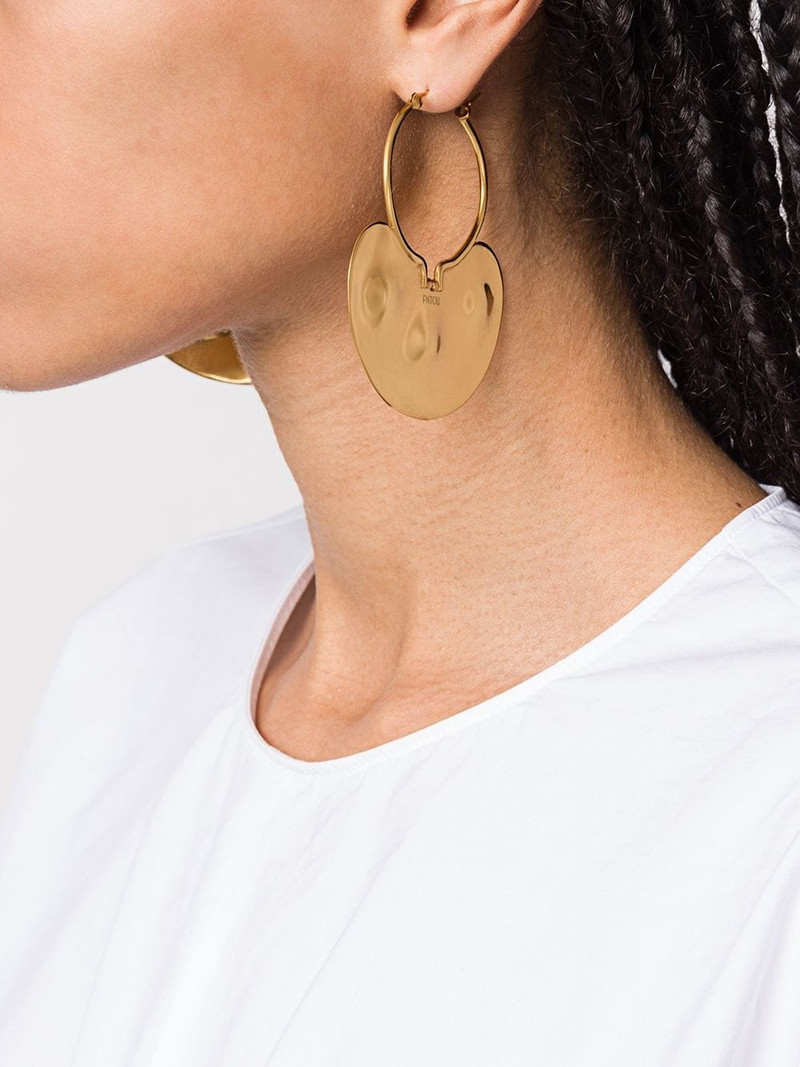 PATOU hammered hoop earrings outlook