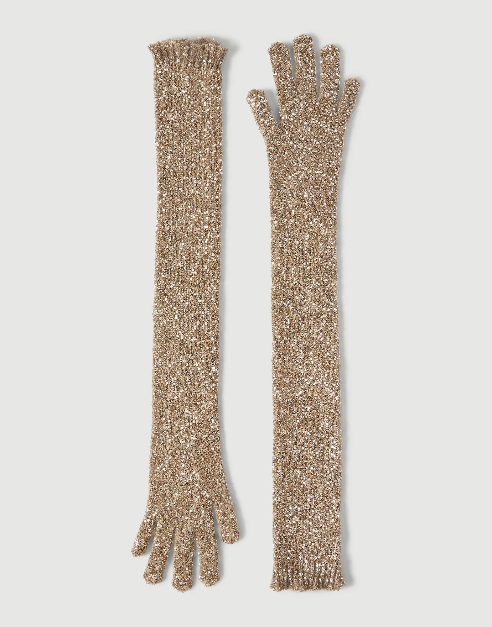 Dazzling texture knit gloves - 1