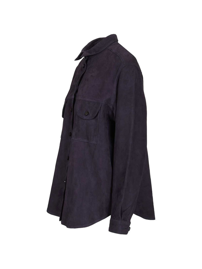 chest-pocket leather shirt 3