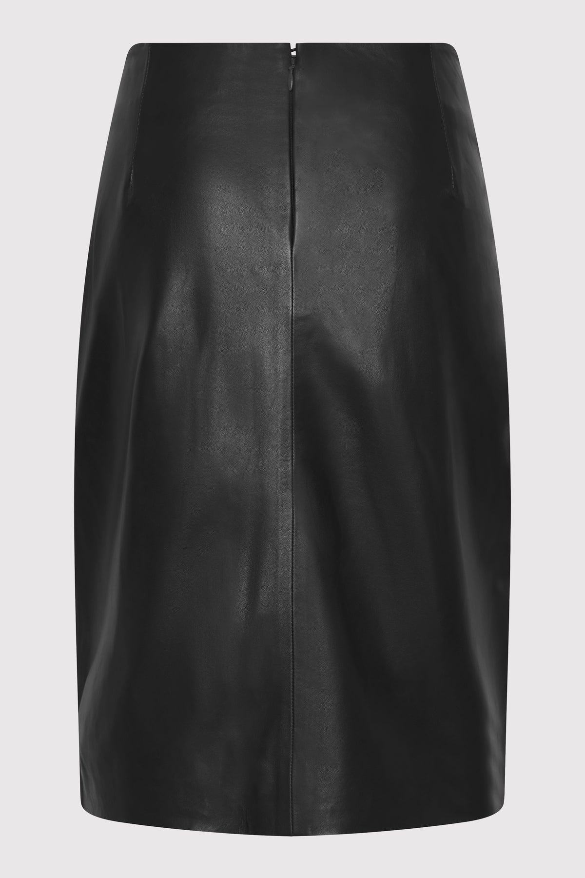 Leather Pencil Skirt - Black - 7