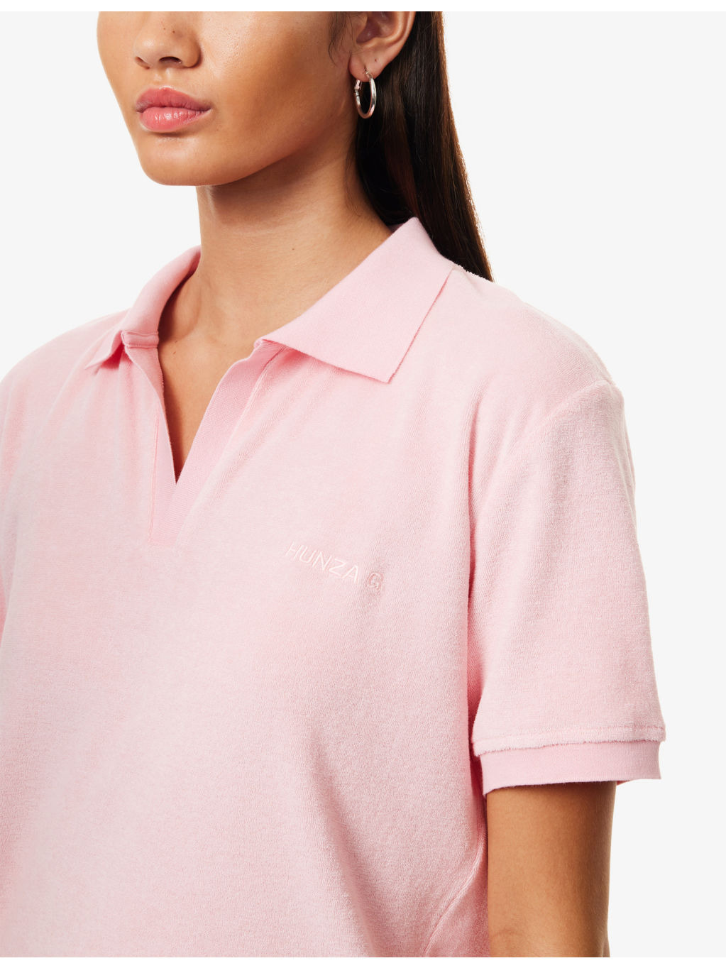 Towelling Short-Sleeves Cotton-Jersey Polo Shirt - 5