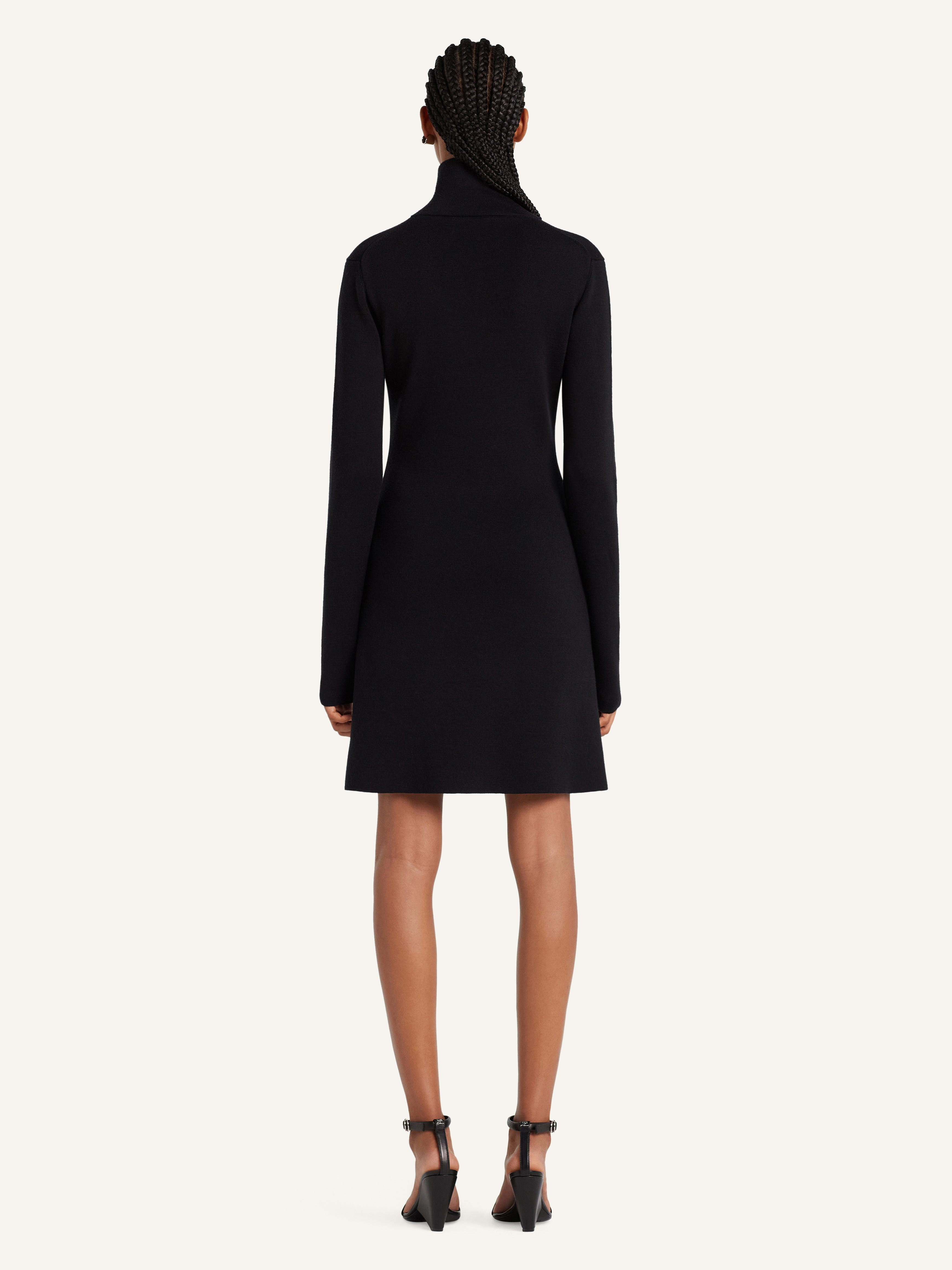 ZIPPED MOCKNECK DRESS - 4