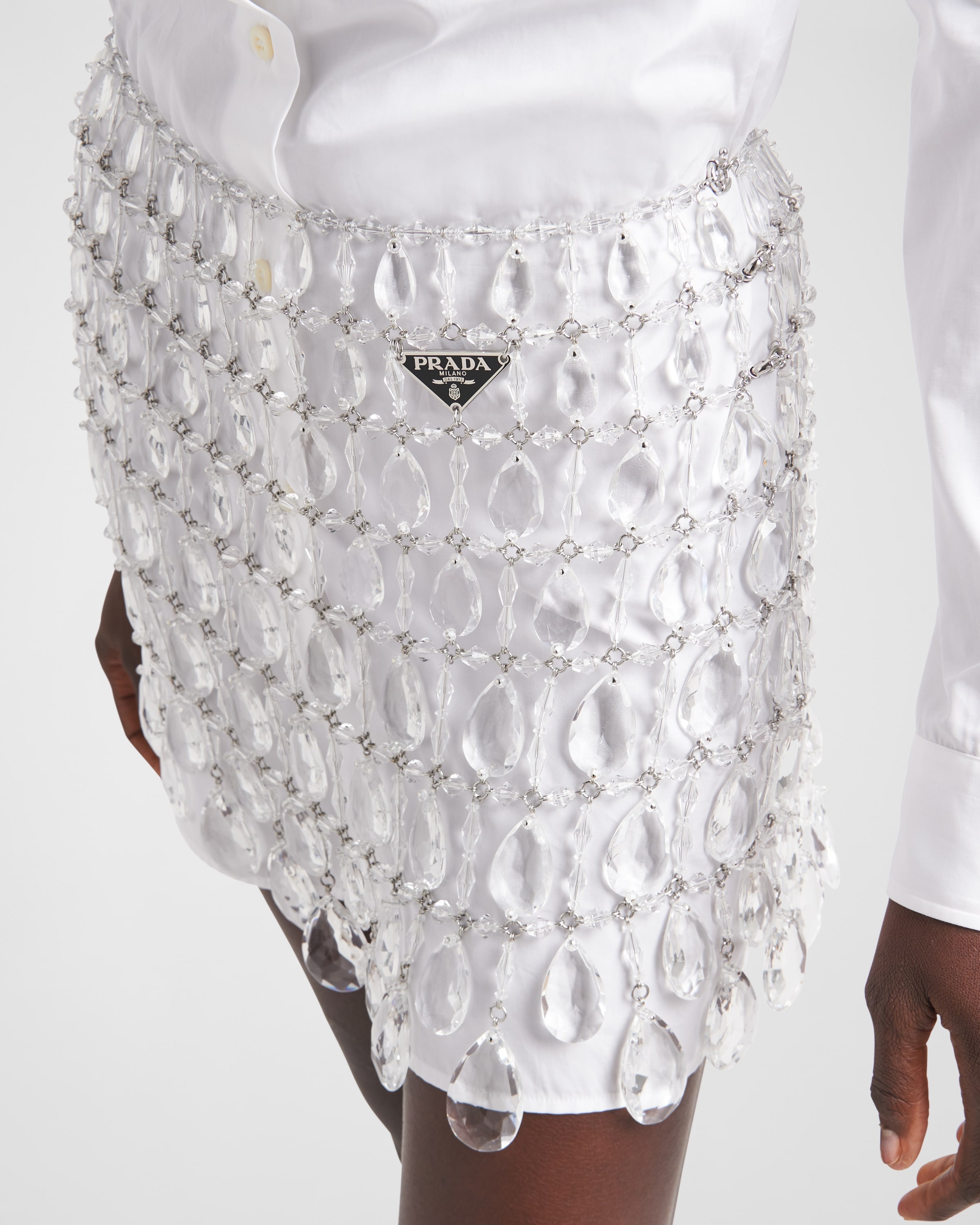 Miniskirt with jeweled fringe - 4