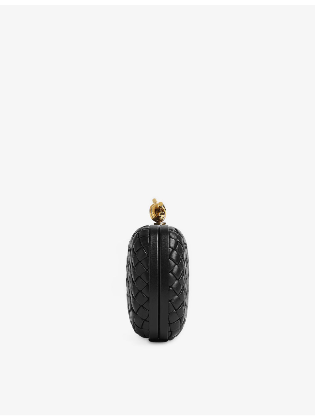 Knot intrecciato-woven leather clutch bag - 5