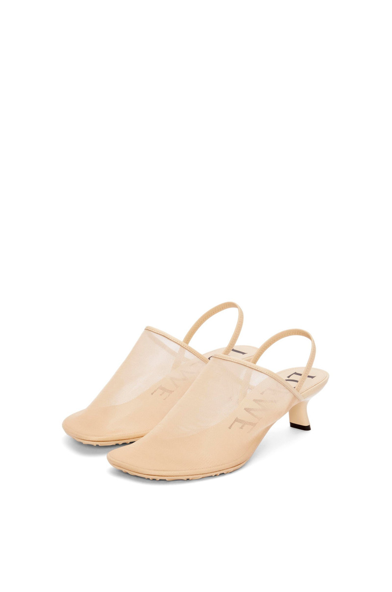 Petal slingback heel sandal in mesh 3