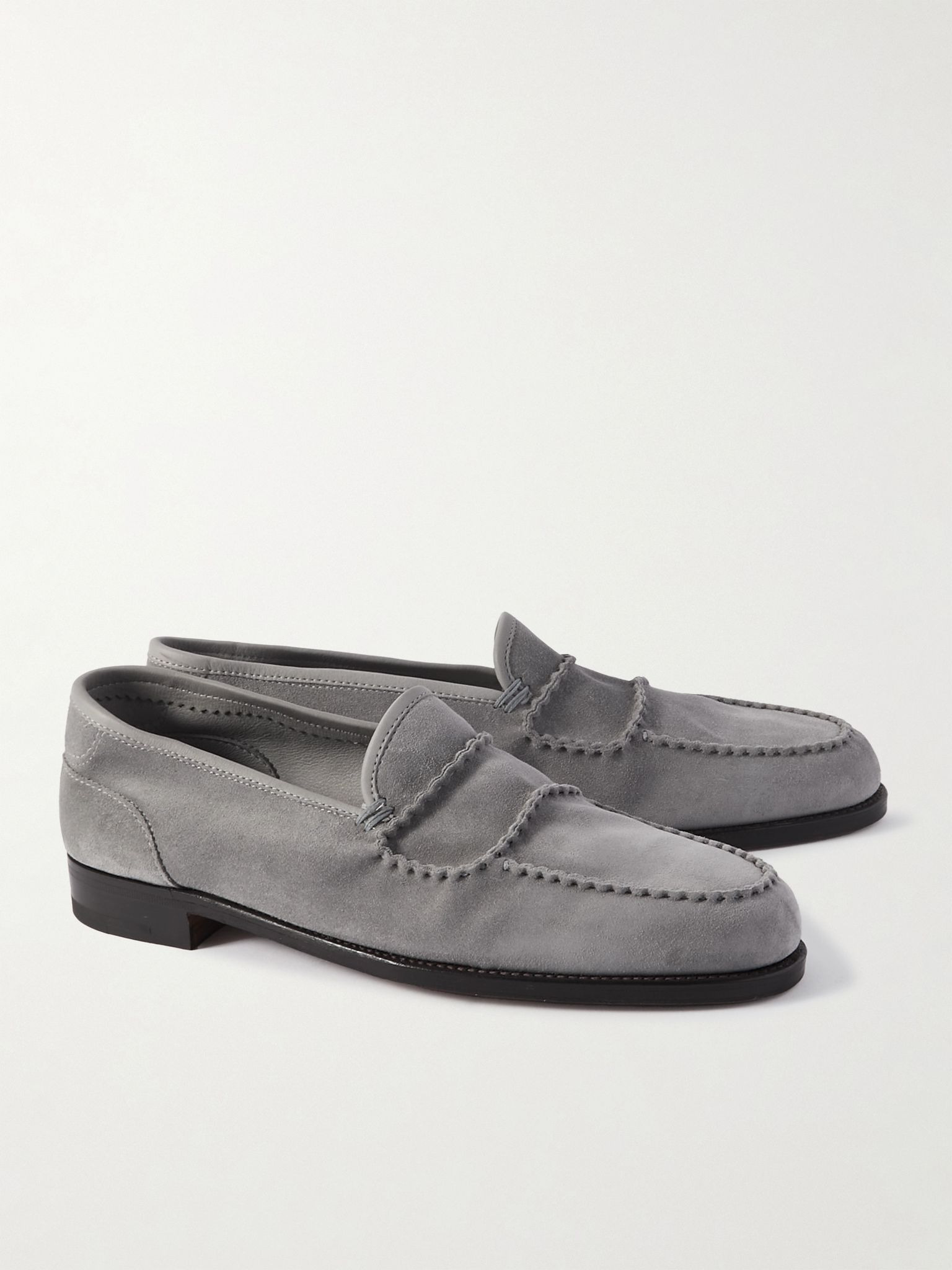 Bath Suede Loafers Gray - 4