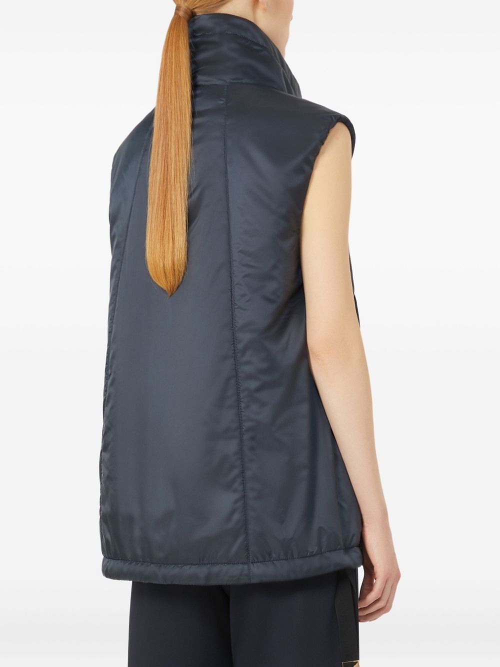 high-neck zip-front gilet - 3