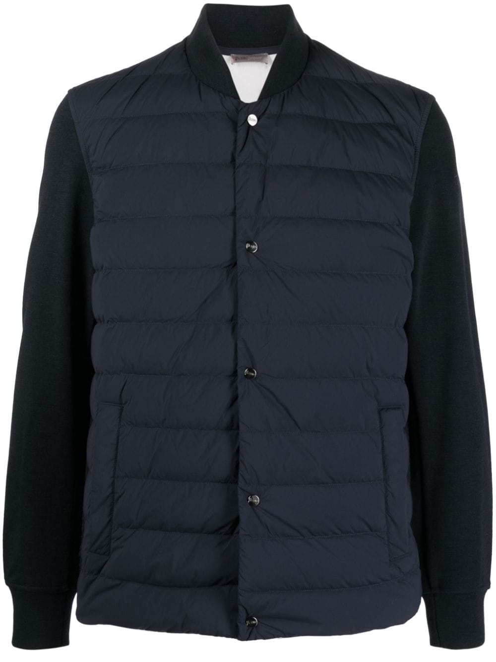 contrasting-sleeves padded jacket - 1