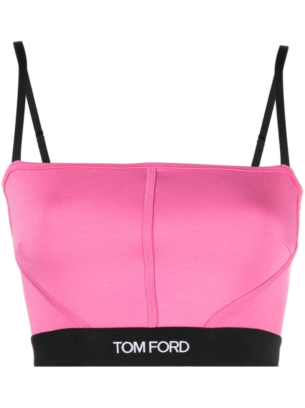 TOM FORD logo-waistband crop top