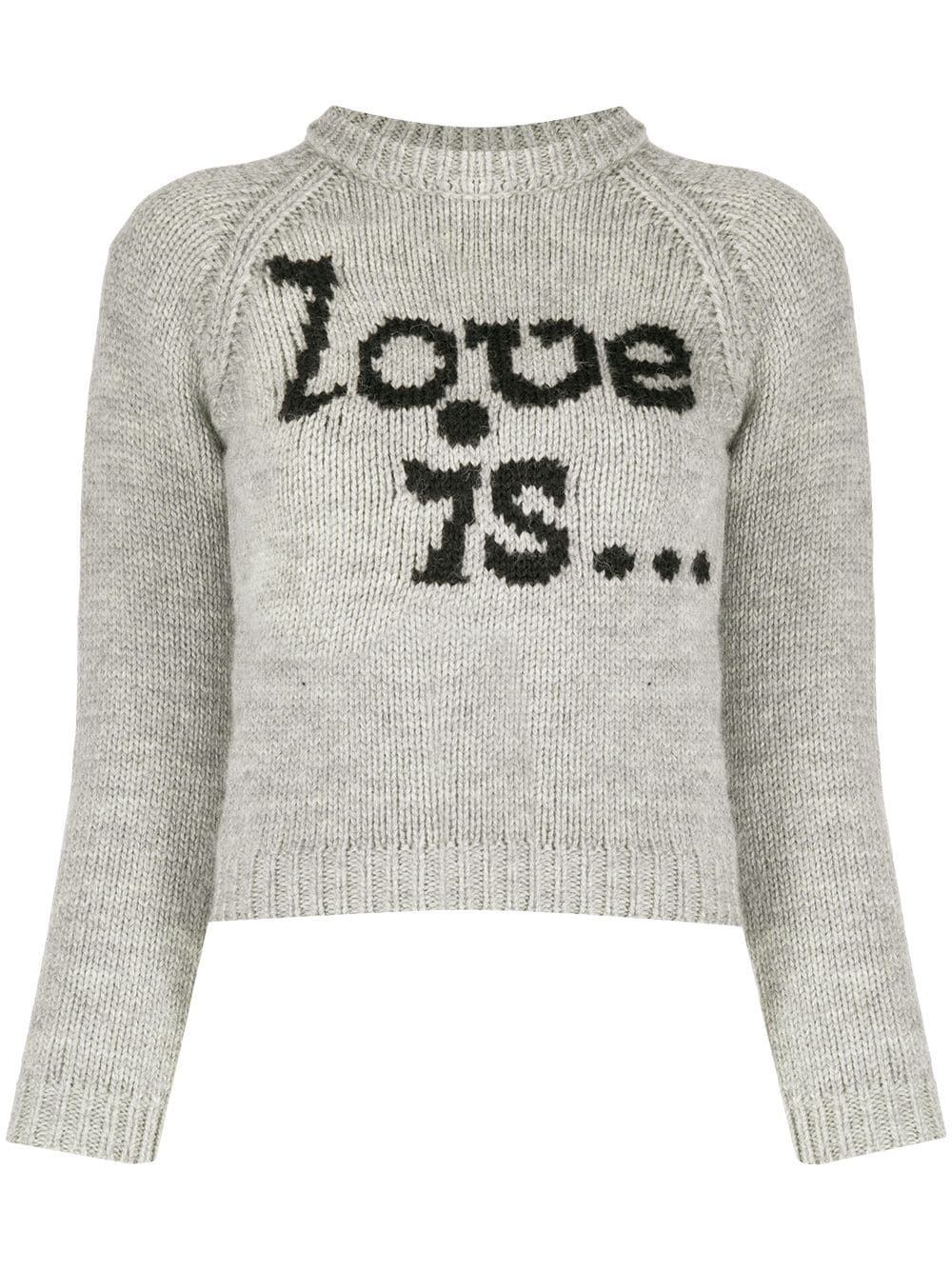 knitted Love Is wool jumper - 1