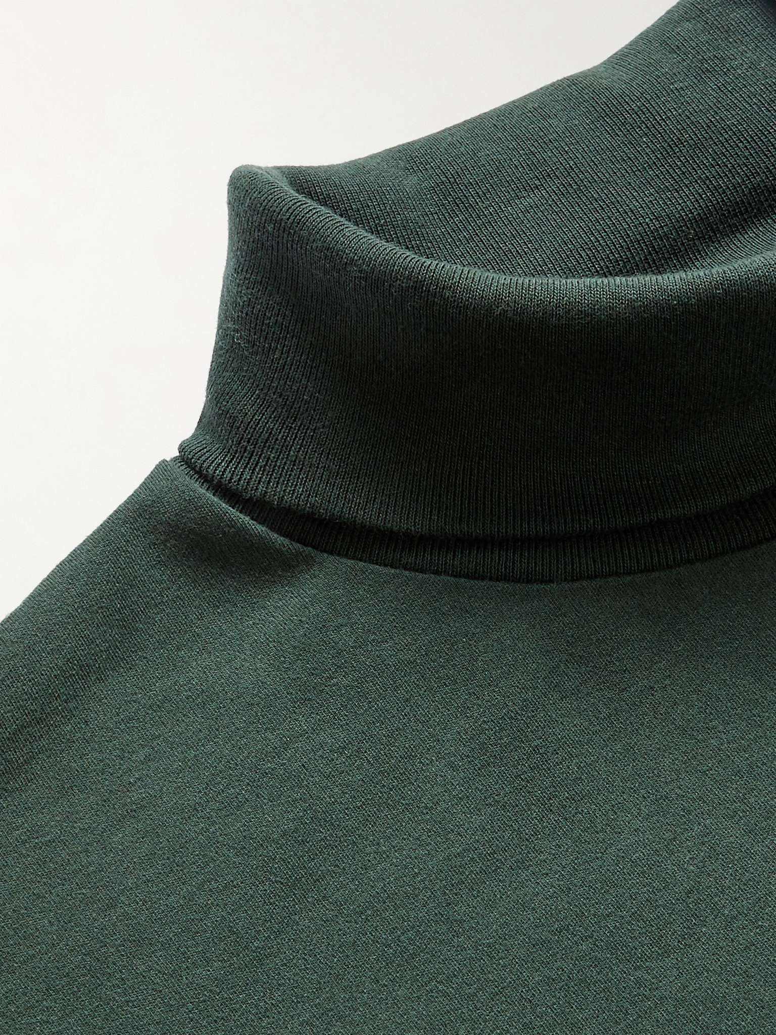 Brushed-Cotton Jersey Rollneck T-Shirt - 5