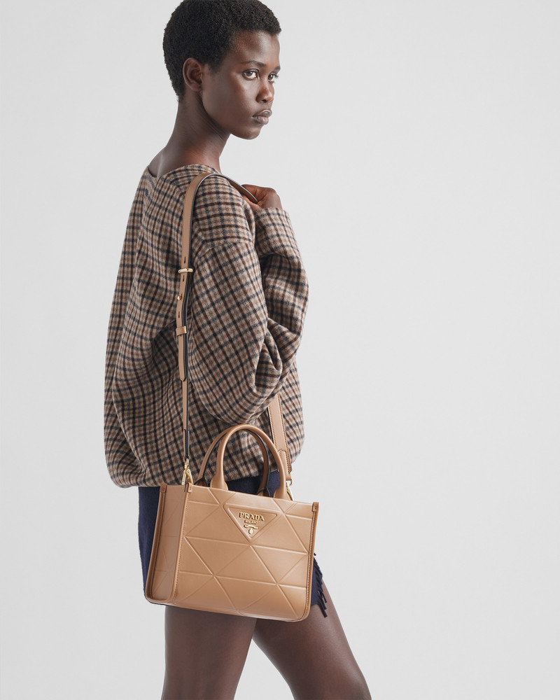 Prada Mini Prada Symbole leather bag with stitching outlook