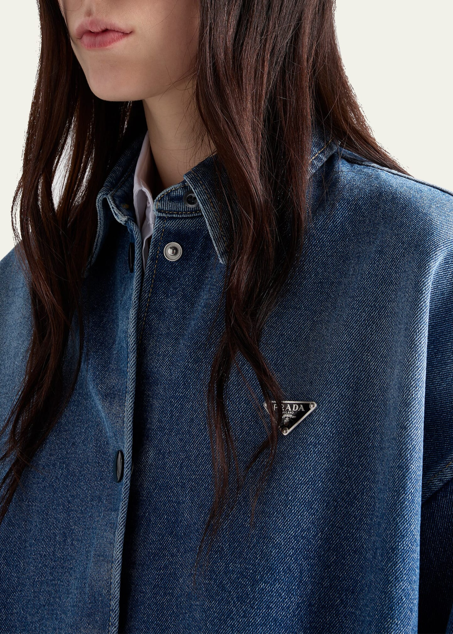Denim Oversized Shirt - 5