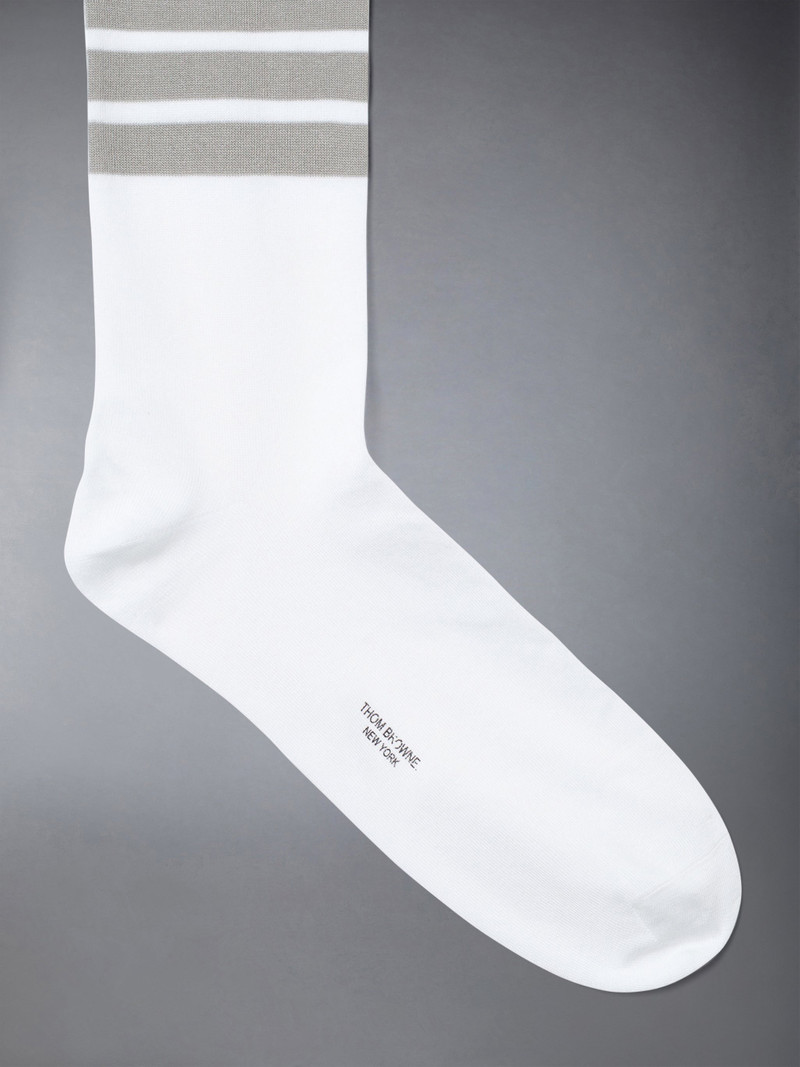 Thom Browne Lightweight Cotton 4-bar Mid Calf Socks outlook