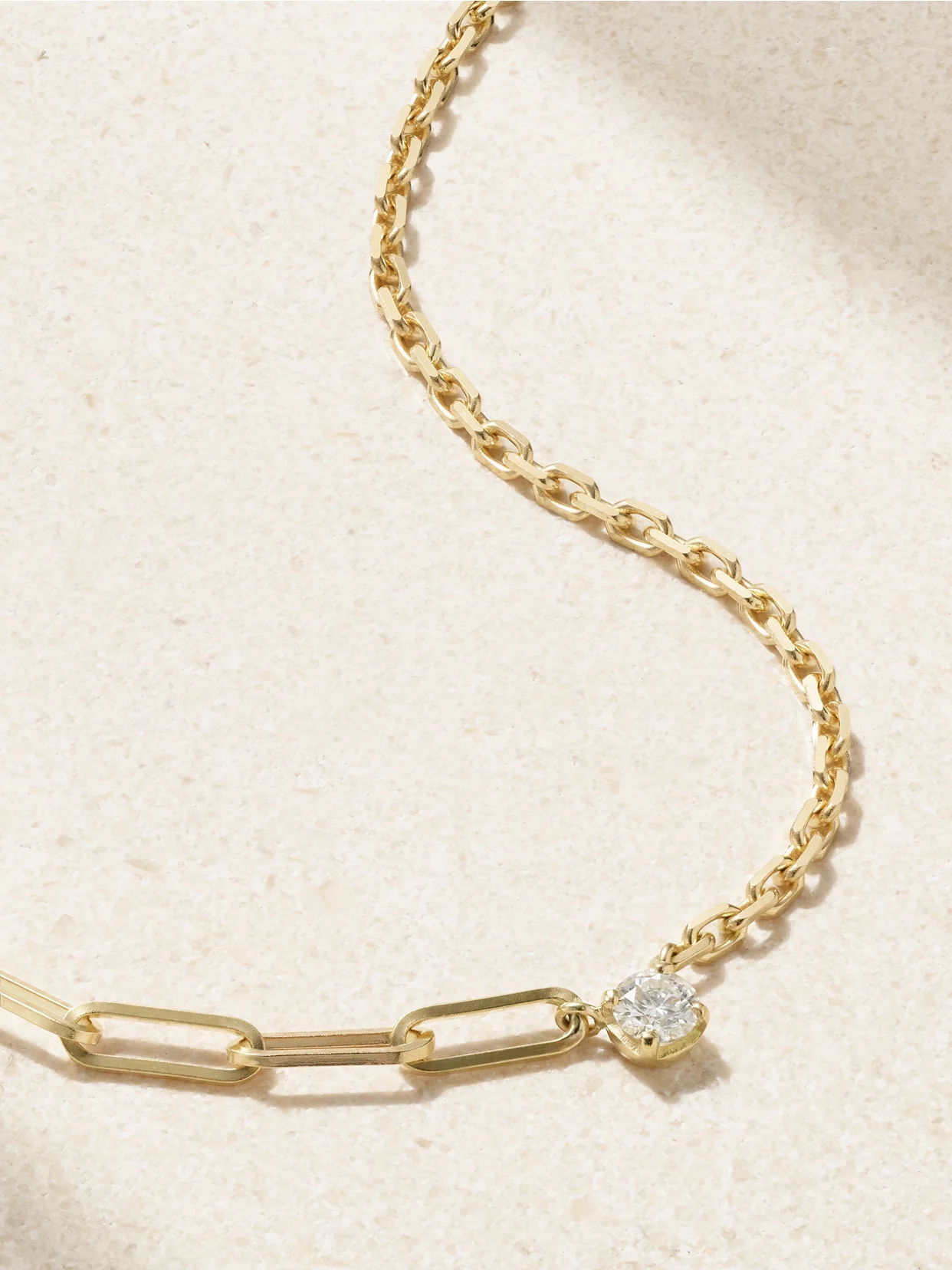 18-karat Gold Diamond Necklace - 1