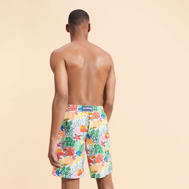 Men Long Swim Trunks Fond Marins Multicolores 4