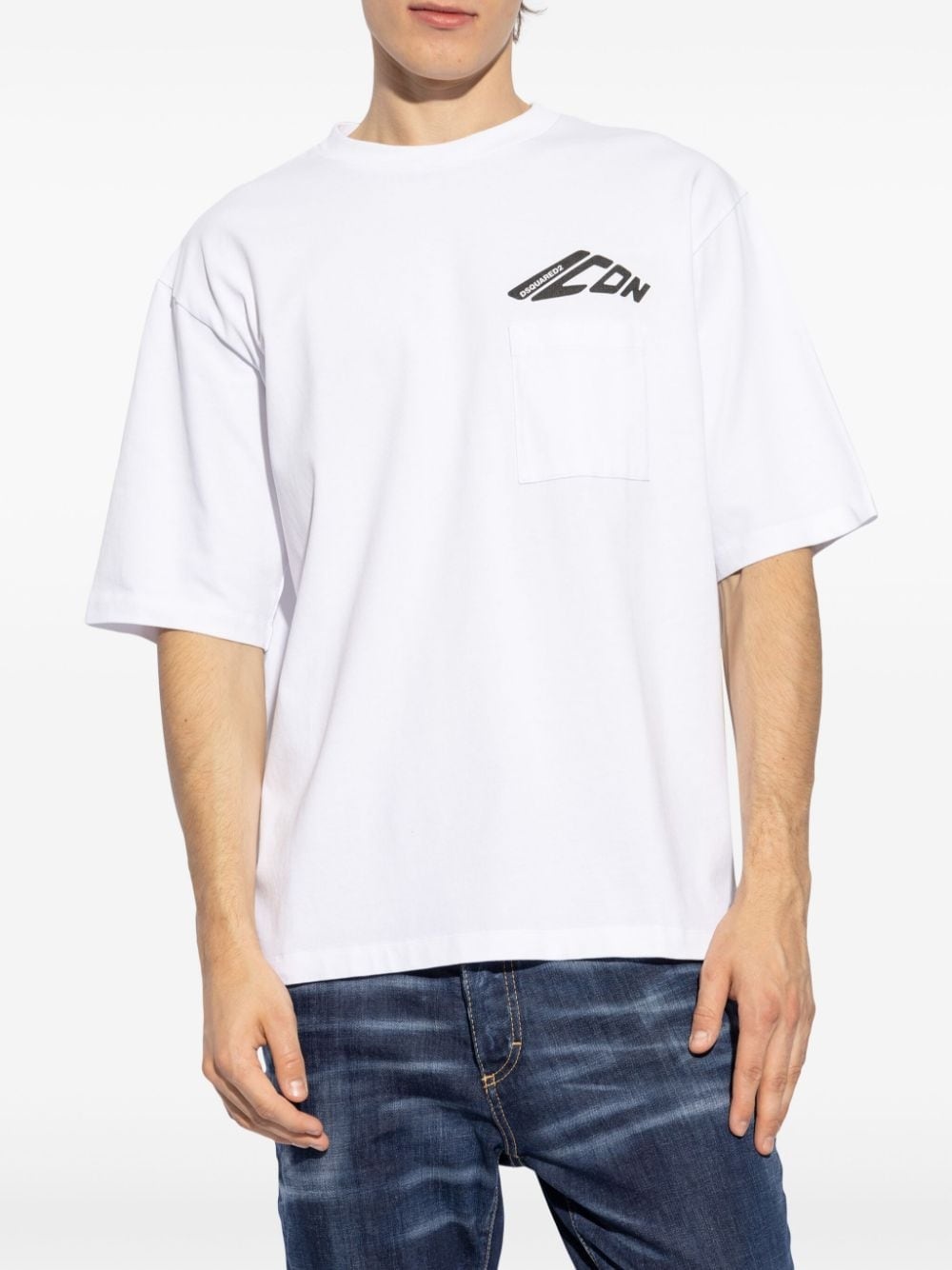Icon crew-neck cotton T-shirt - 3