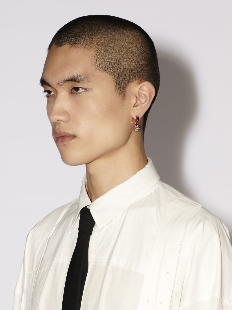 FIRE BARBELL EARRINGS 4